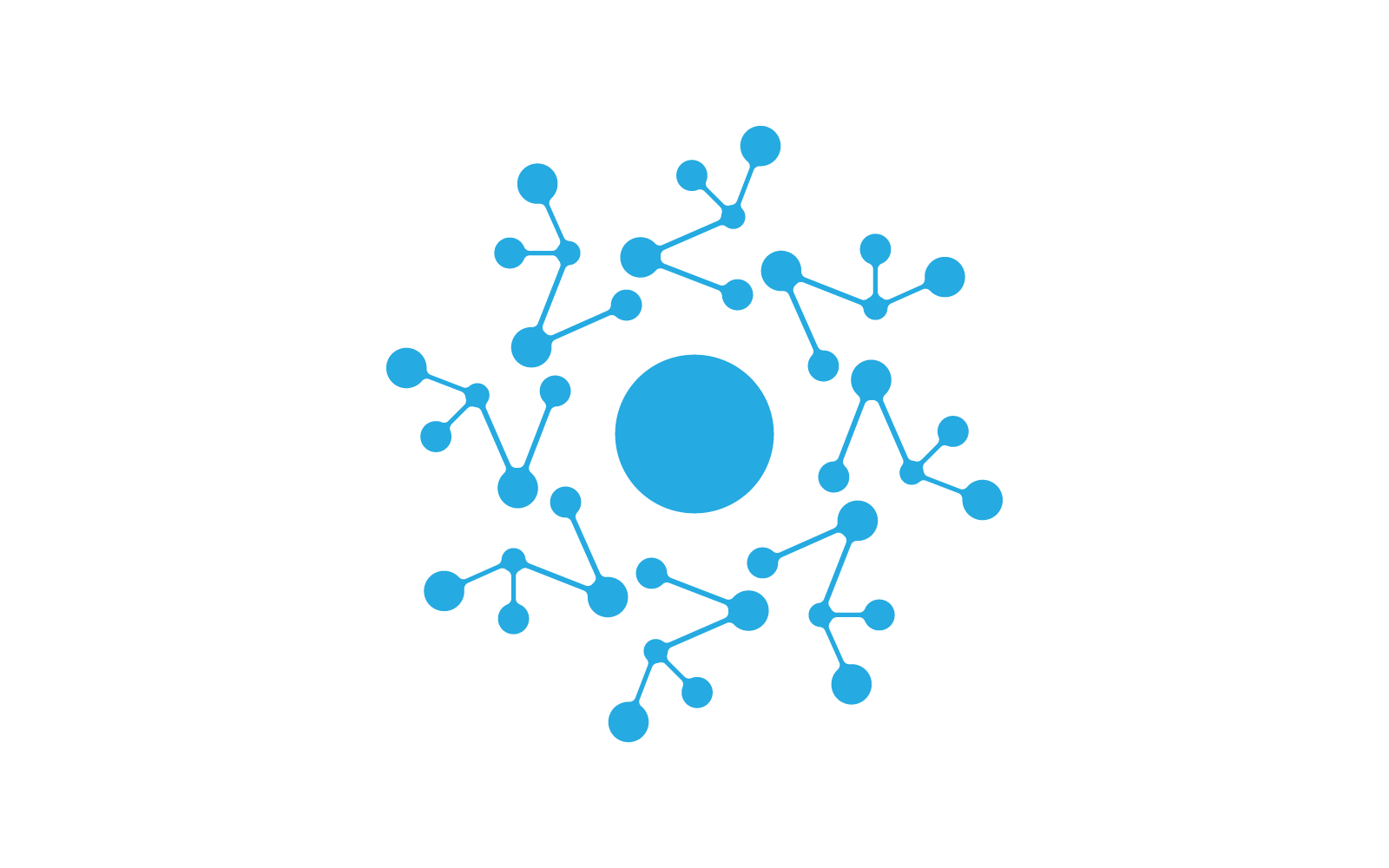 Molecuul illustratie vector plat ontwerp