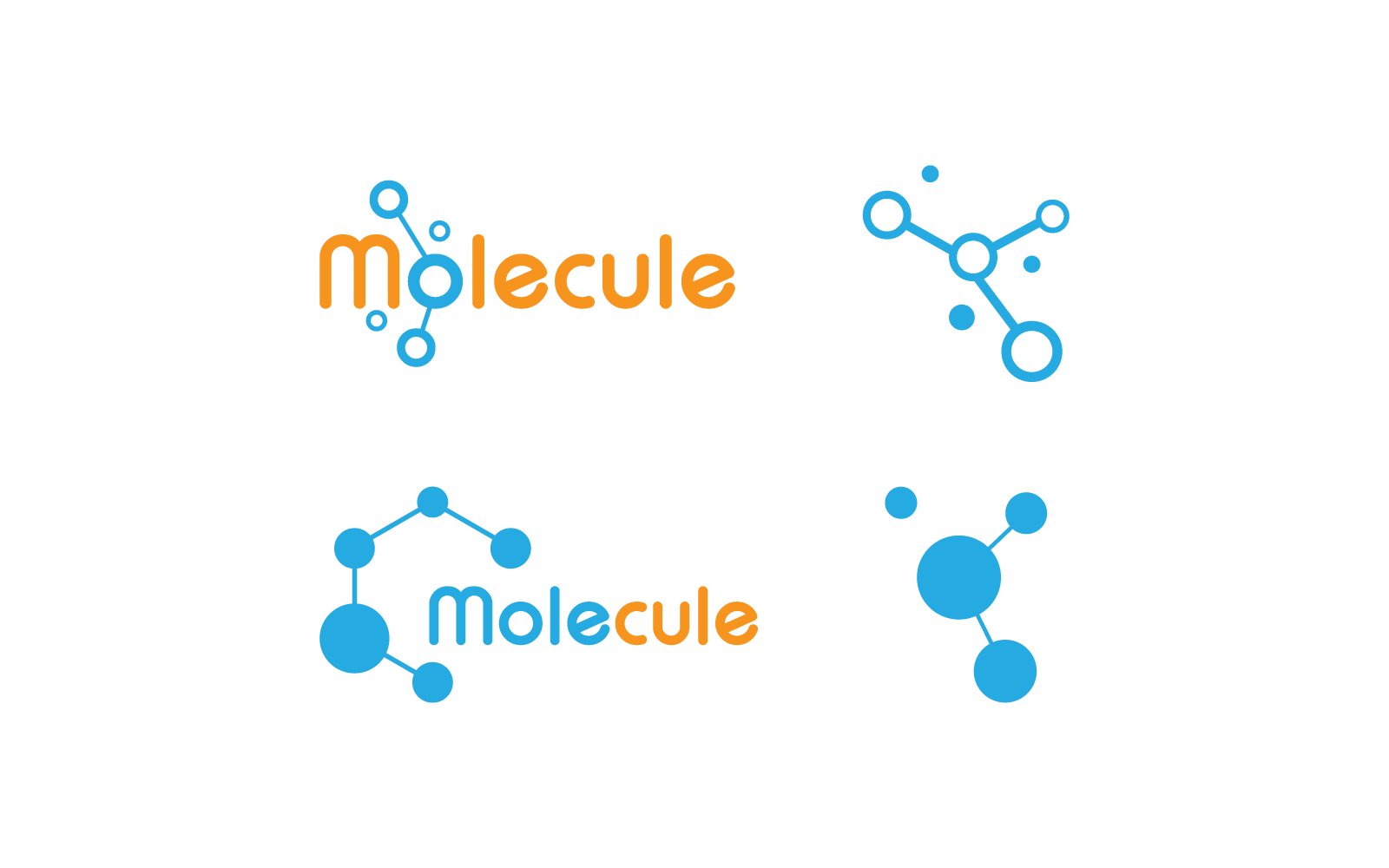 Molecuul logo vector illustratie ontwerpsjabloon