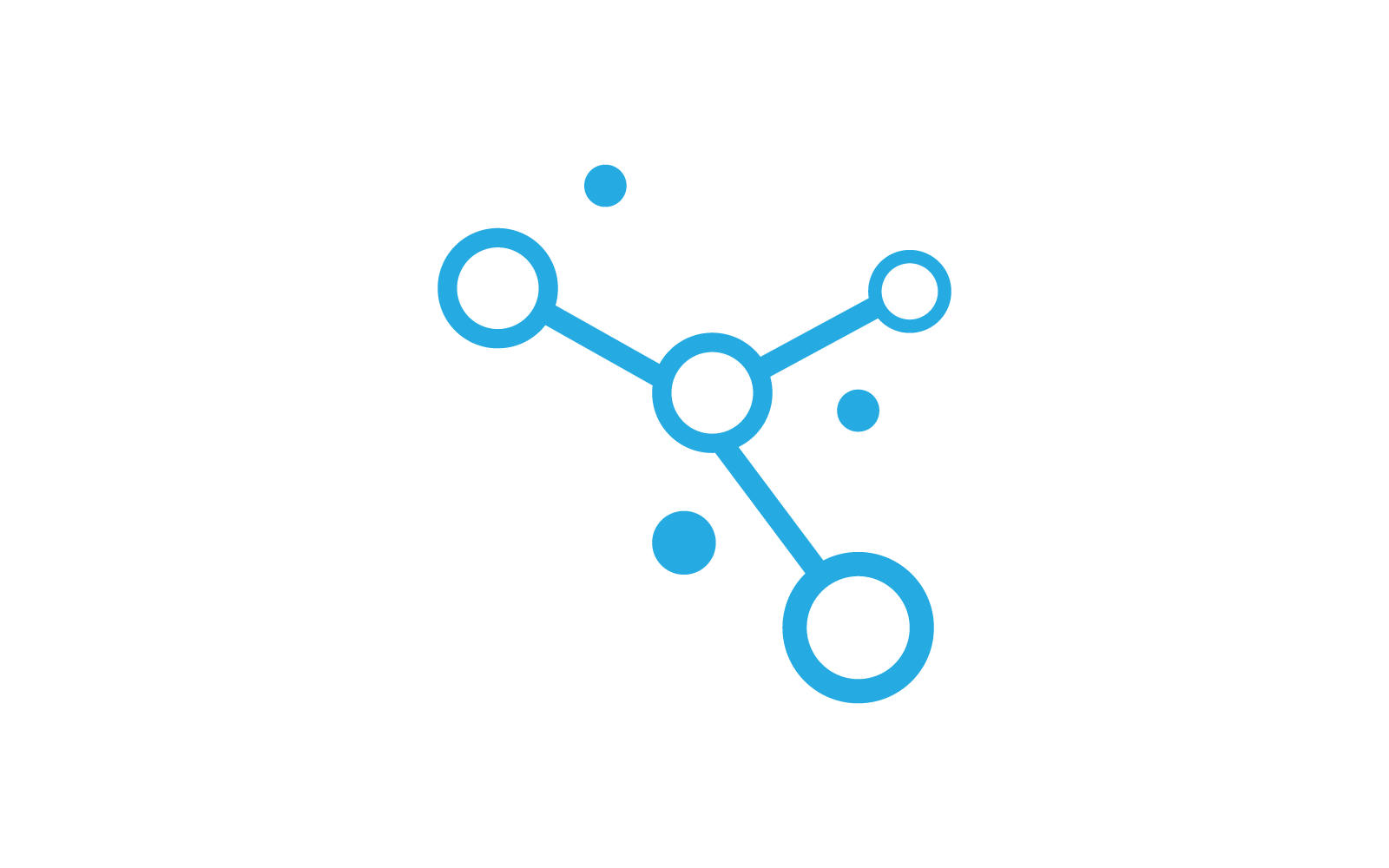 Molekül tasarım vektör logo şablonu