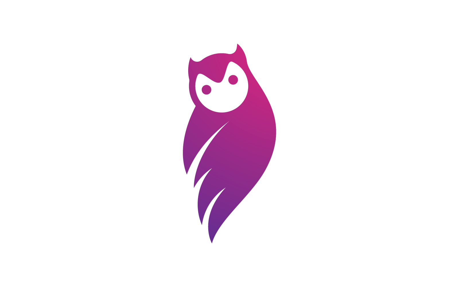 Owl illustration logo vector icon design template