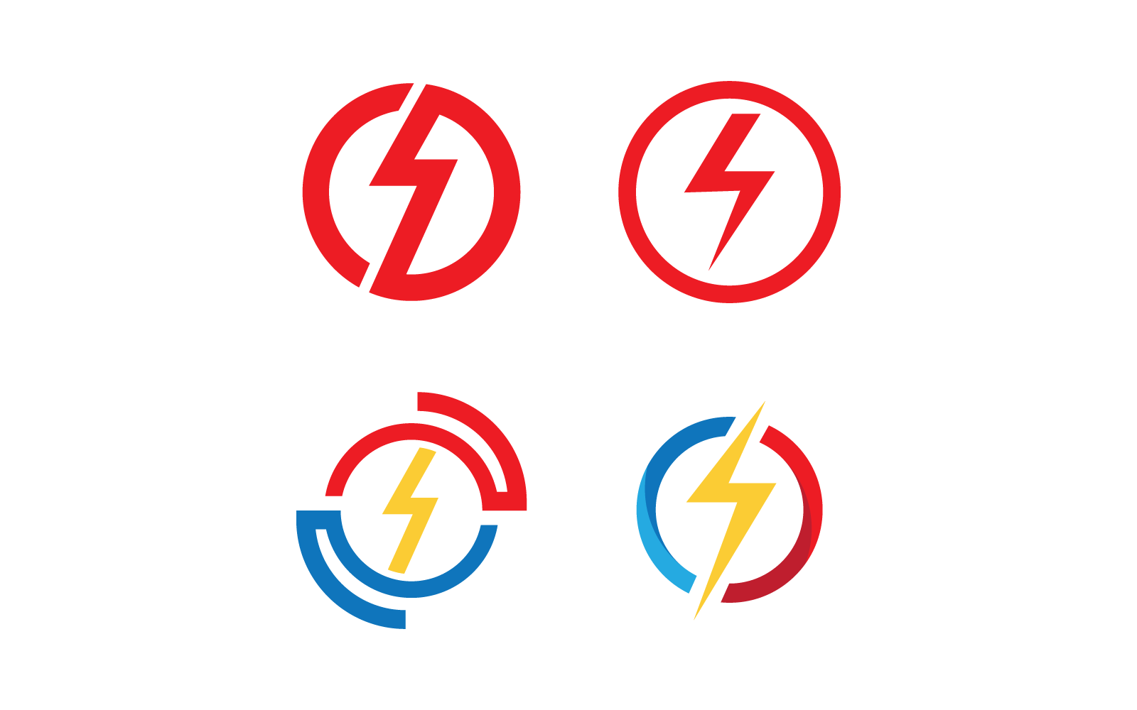 Power lightning illustration logo vector design