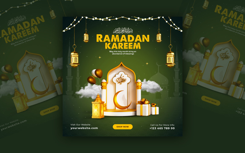 Ramadan Kareem Social Media Template Design
