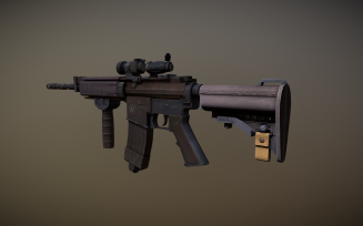 Unleash Precision with the M4A1 Carbine Gun: Highly Detailed 3D Model