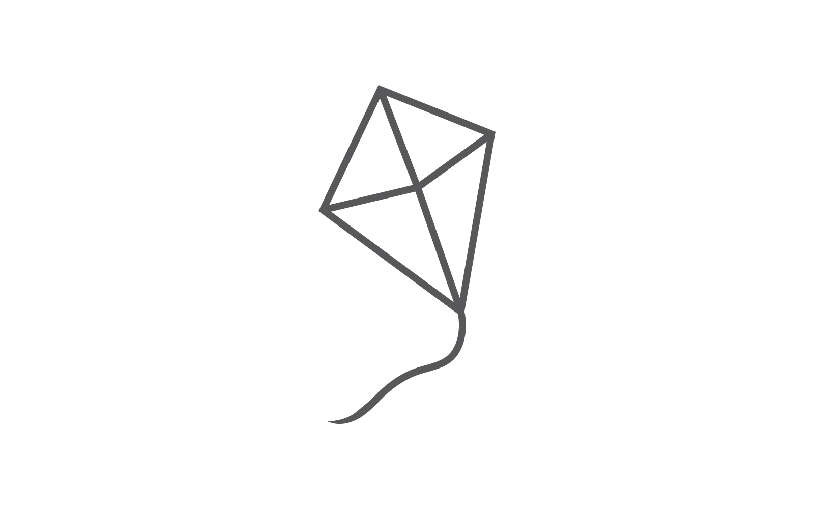 Vlieger illustratie logo vector ontwerp