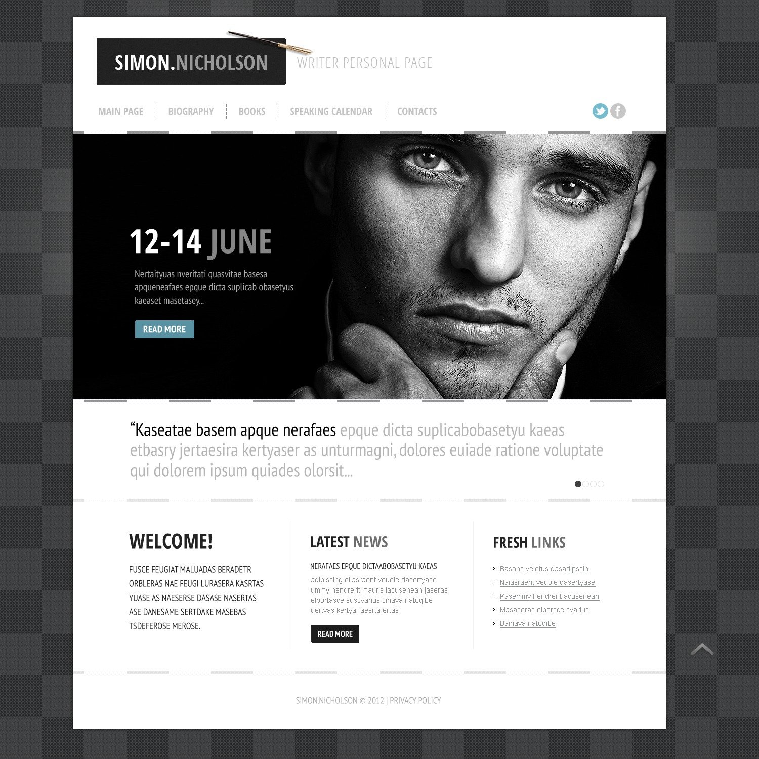 Personal Page Website Template #39613