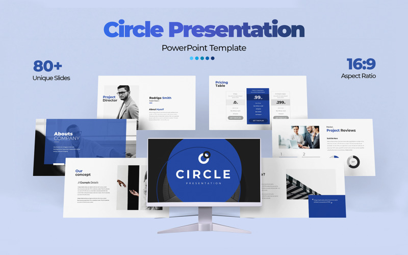 Circle Presentation PowerPoint Template