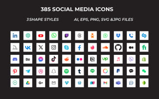 Social network logo icons pack
