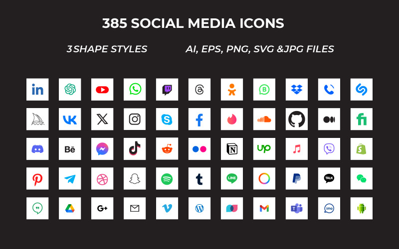 Social network logo icons pack Icon Set