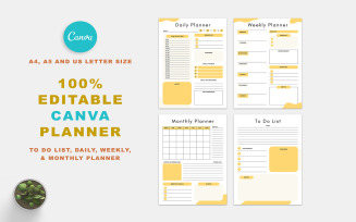To Do & Daily Weekly Monthly Planner