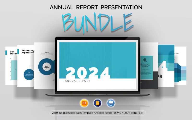 Annual Report Presentation Bundle PowerPoint Template