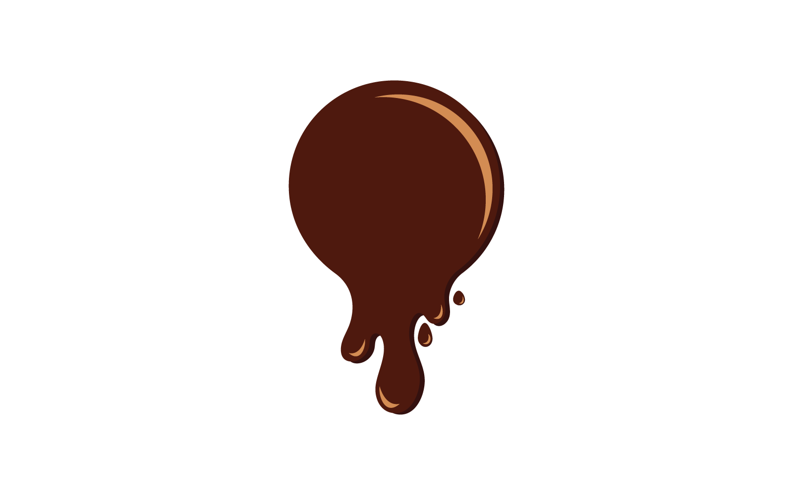 Chocolate illustration vector flat design template Logo Template