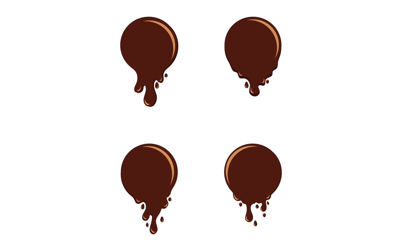 Chocolate illustration vector flat design Logo Template