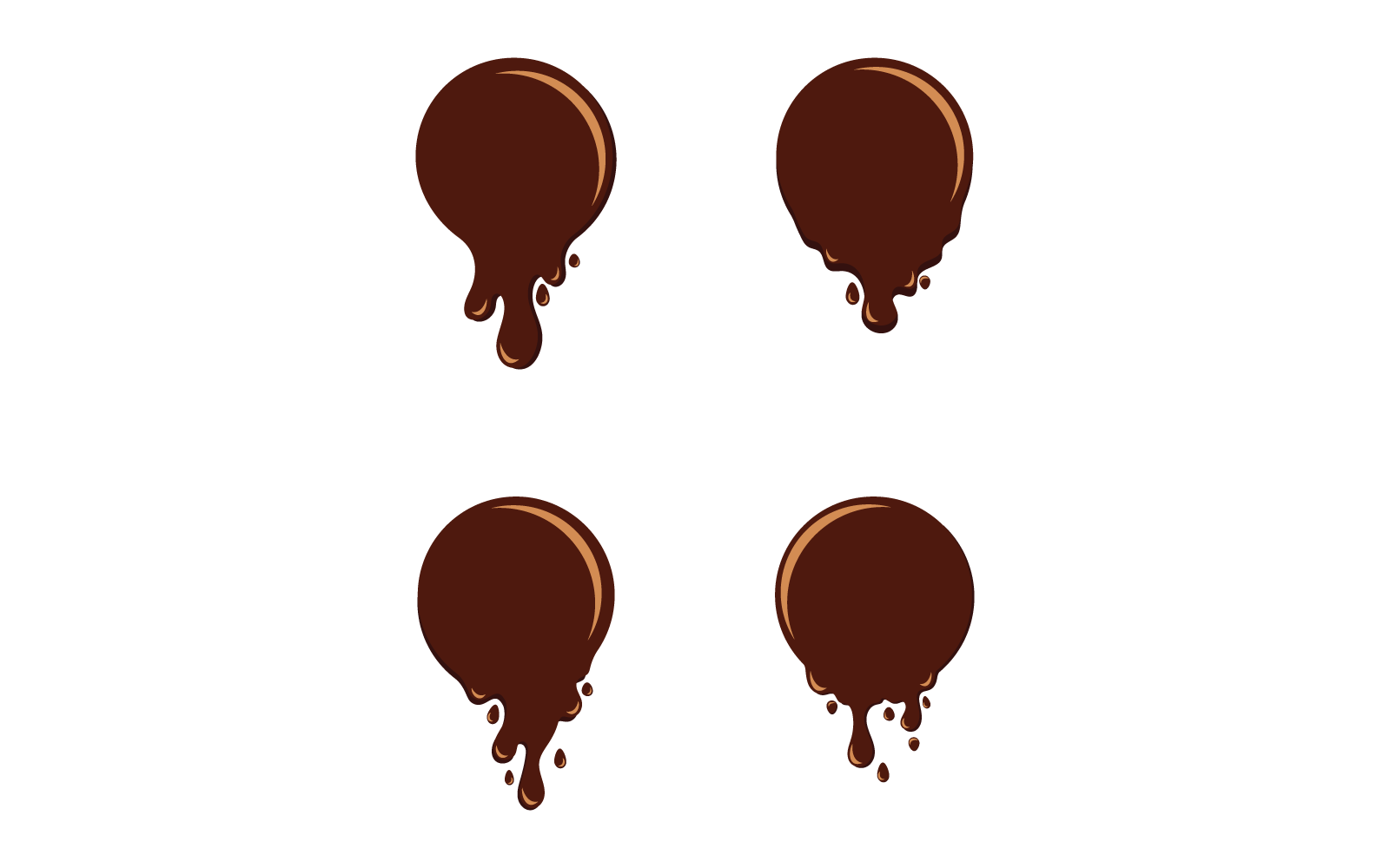 Diseño plano de vector de ilustración de chocolate