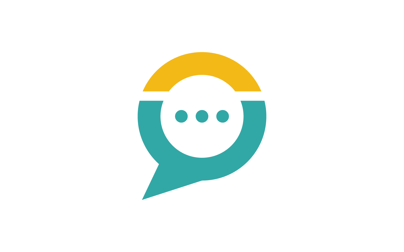 Diseño plano del logo vectorial de burbujas de discurso