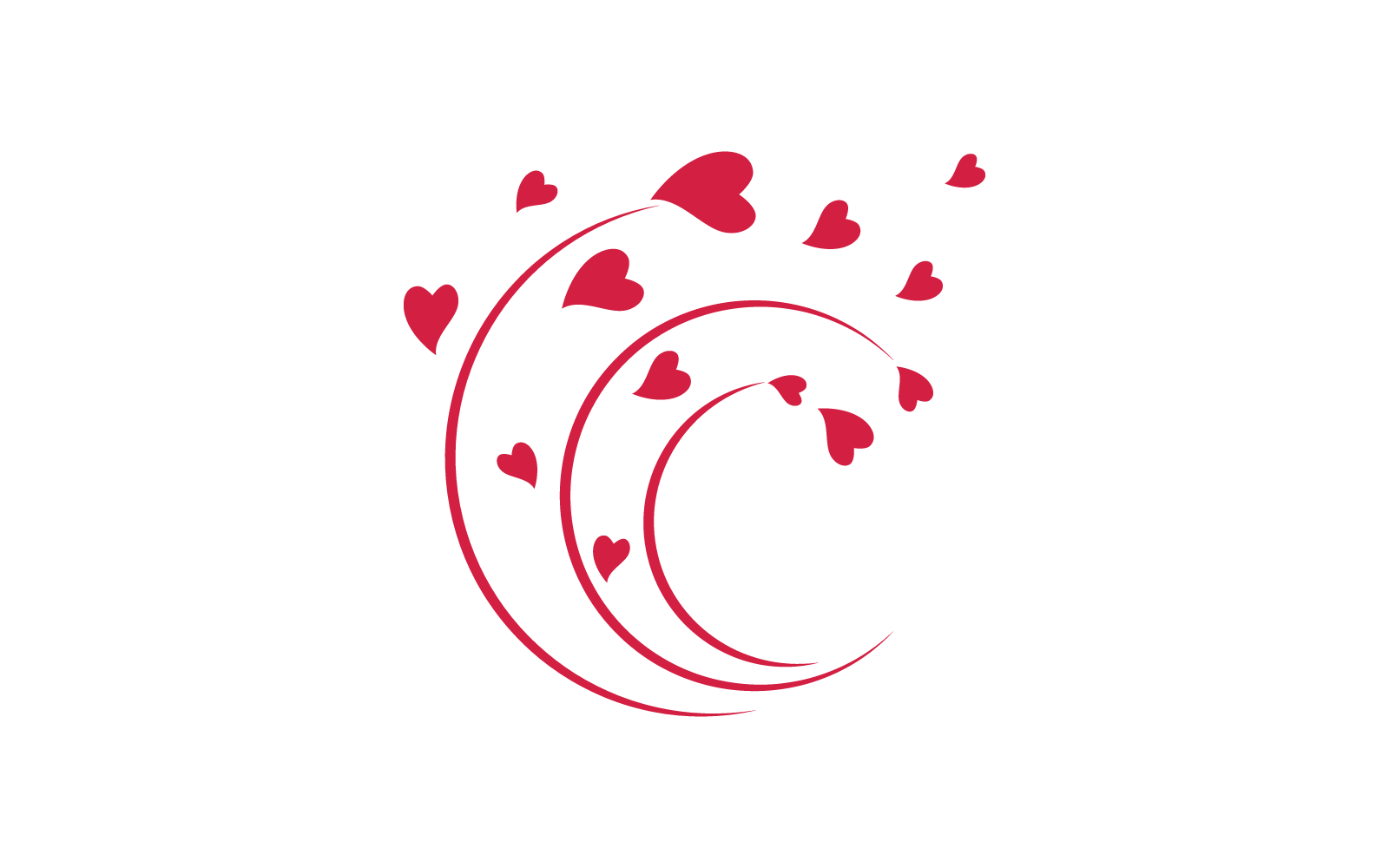 Love logo design illustration template
