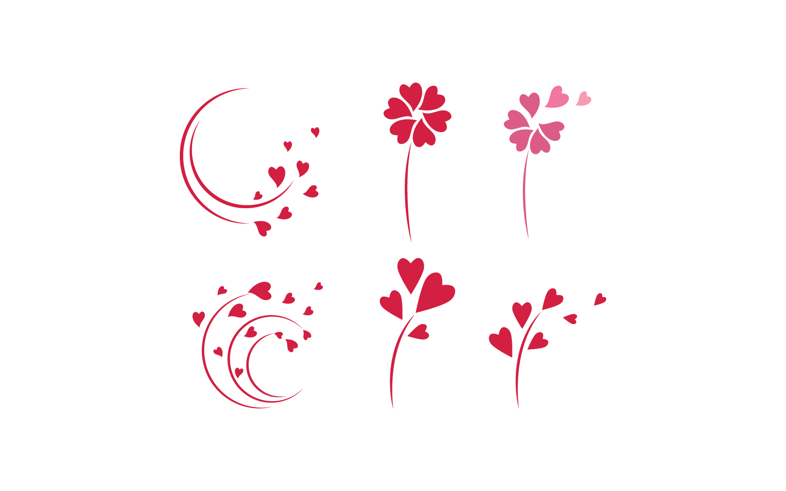 Love logo flat design illustration template
