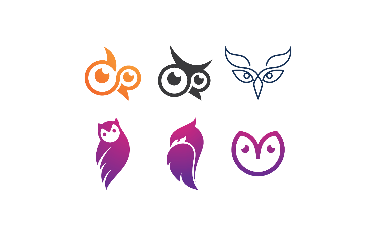 Owl logo illustration design vector template