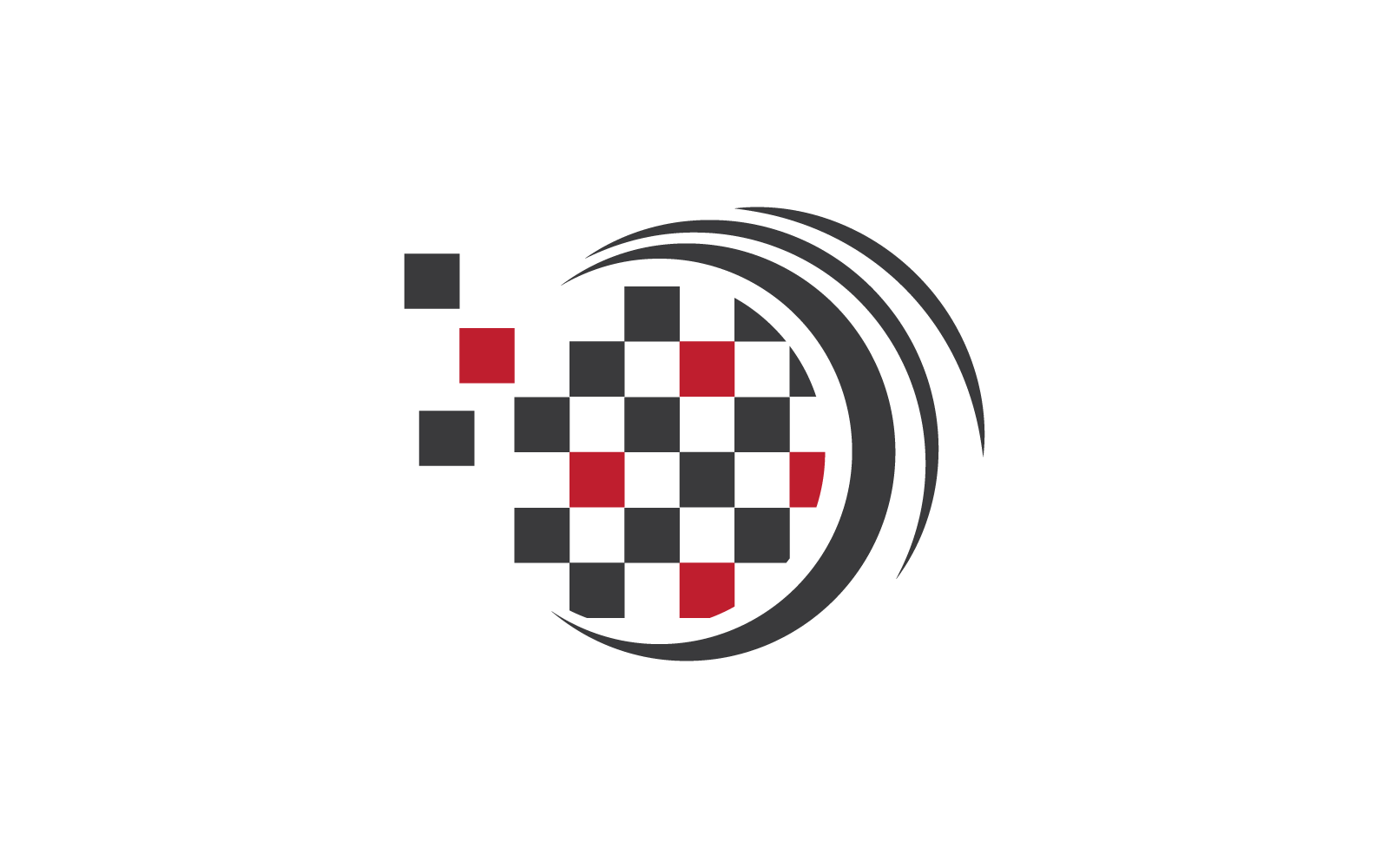 Race flag illustration logo vector design template