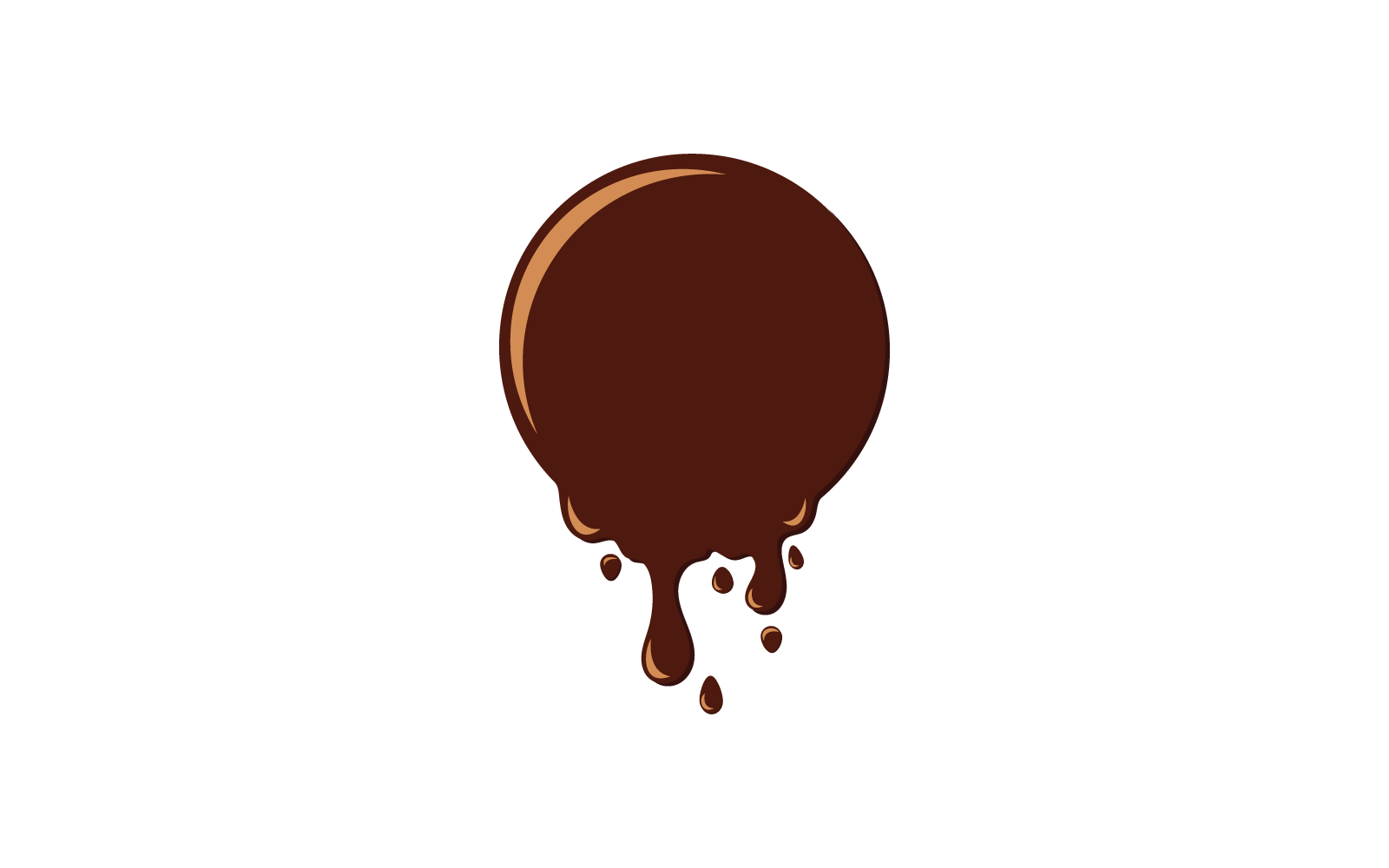 Chocolate illustration icon logo vector flat design