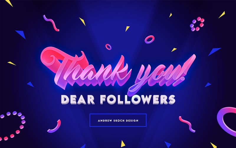 Thank You Text Effect for Photoshop Illustration