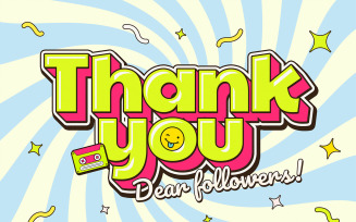 Thank You Text Effect Photoshop Template