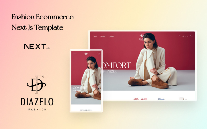 DIAZELO Fashion - Next JS Template Website Template