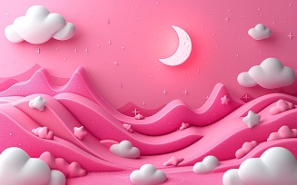 Ramadan Kareem greeting banner design pastel Pink colors