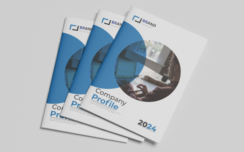 Bi-Fold Brochure Template Design Corporate Identity