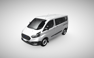 Ford Transit Custom Kombi H1 320 L1: Exquisite 3D Model for Your Visual Projects