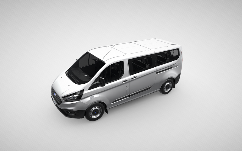 Ford Transit Custom Kombi H1 320 L2: Exceptional 3D Model for Visual Projects
