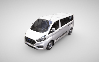 Ford Transit Custom Kombi H1 340 L2: Detailed 3D Model for Professional Visualization