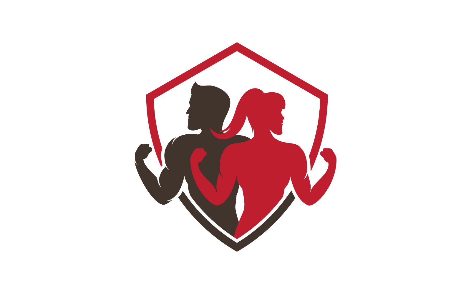 Gym design illustration logo template