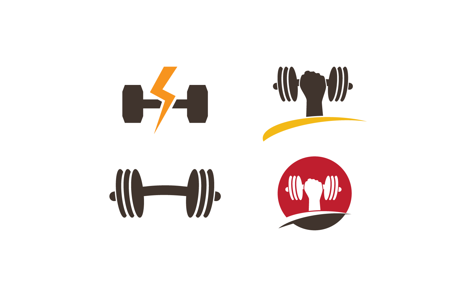 Gym logo vector illustration flat icon design template