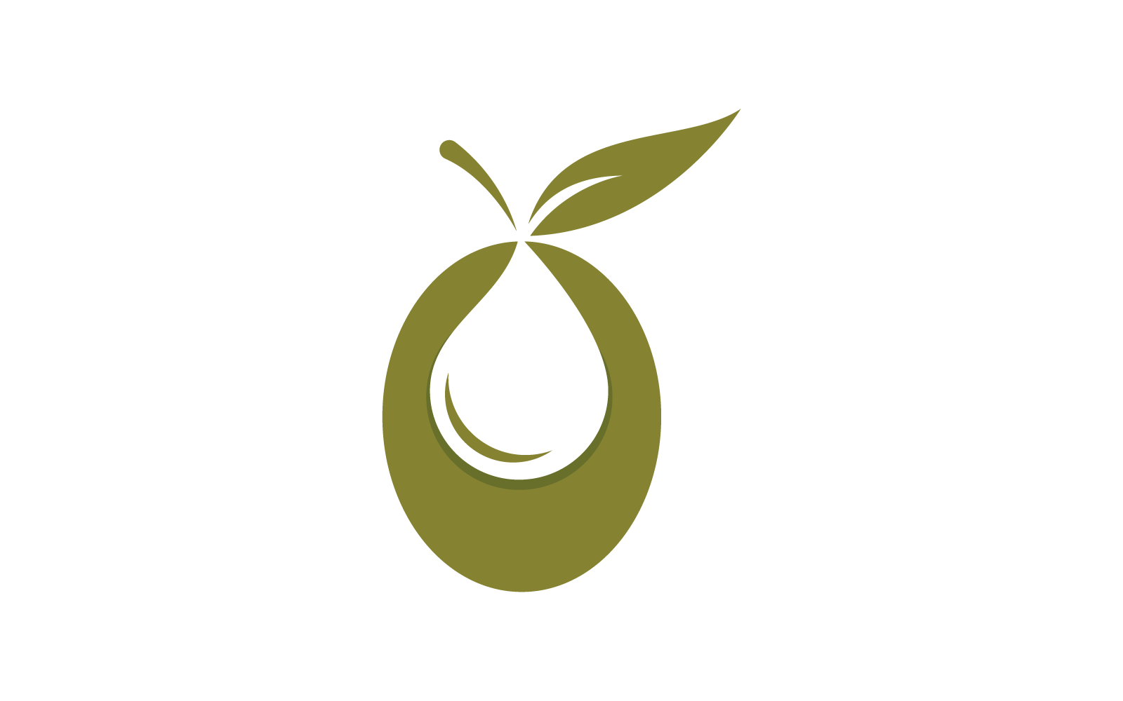 Olive logo illustration template icon vector flat design
