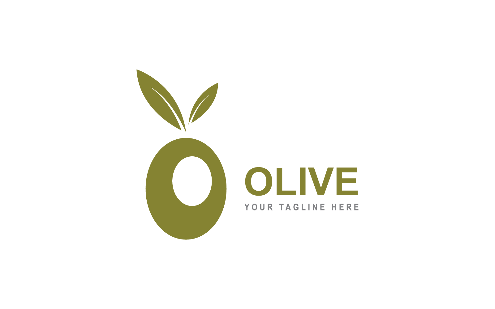 Olivový logo šablony ikona vektor plochý design