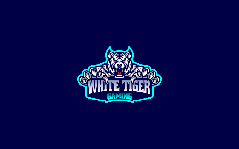 White Tiger E- Sport and Sport Logo Logo Template