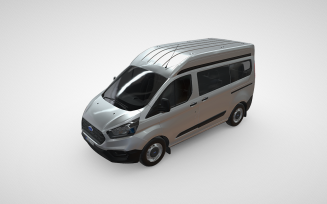 Ford Transit Custom Kombi H2 320 L1: Detailed 3D Model for Professional Visualization