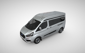 Ford Transit Custom Kombi H2 340 L2: Detailed 3D Model for Professional Visualization