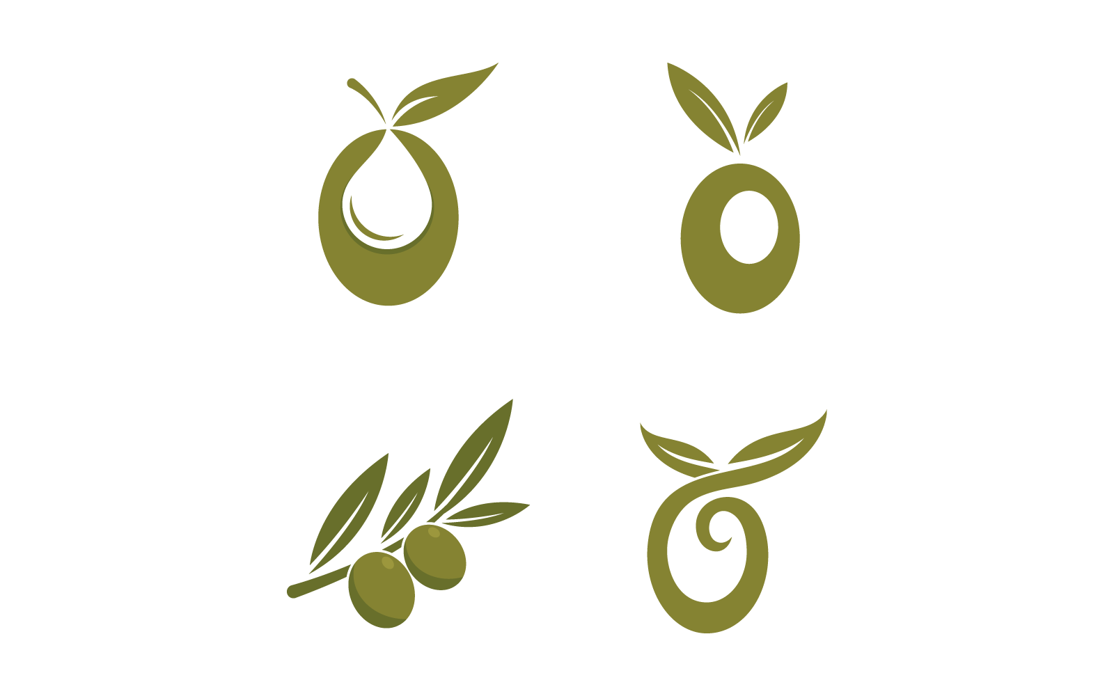 Olive vector logo illustration template flat design Logo Template