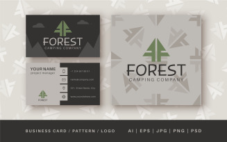 Camping Business Card Template