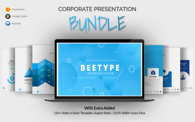 Corporate Infographic Presentation Bundle PowerPoint Template
