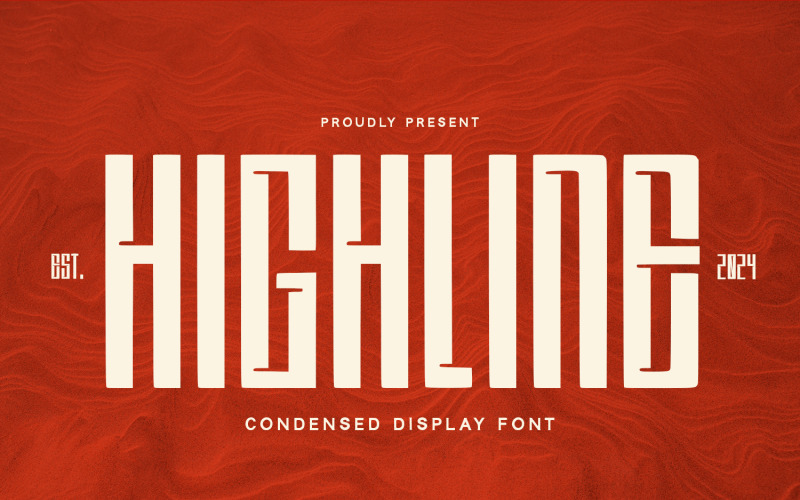 Highline - Condensed Display Font