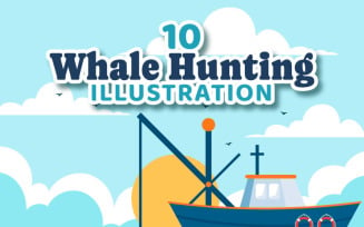 10 Whale Hunting Illustration