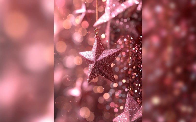 Ramadan Kareem greeting card poster design with glitter star background Background