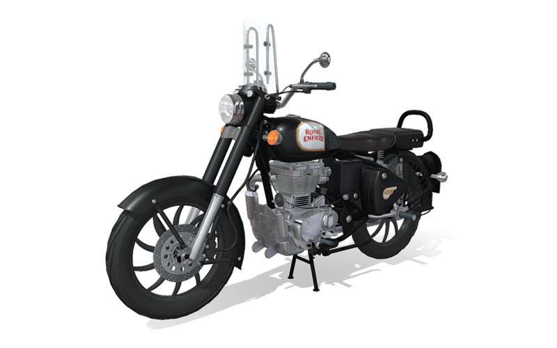 Royal Enfield Classic 350: Timeless 3D Model for Enthusiastic Visualizations