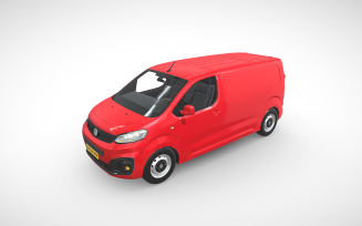 Vauxhall Vivaro Van (Red): Dynamic 3D Model for Professional Visualization