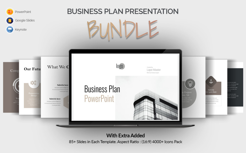 Business Plan Presentation Bundle PowerPoint Template
