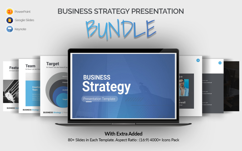 Business Strategy Presentation Bundle PowerPoint Template