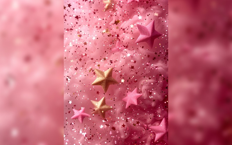Ramadan Kareem greeting card poster design with star & glitter 03 Background