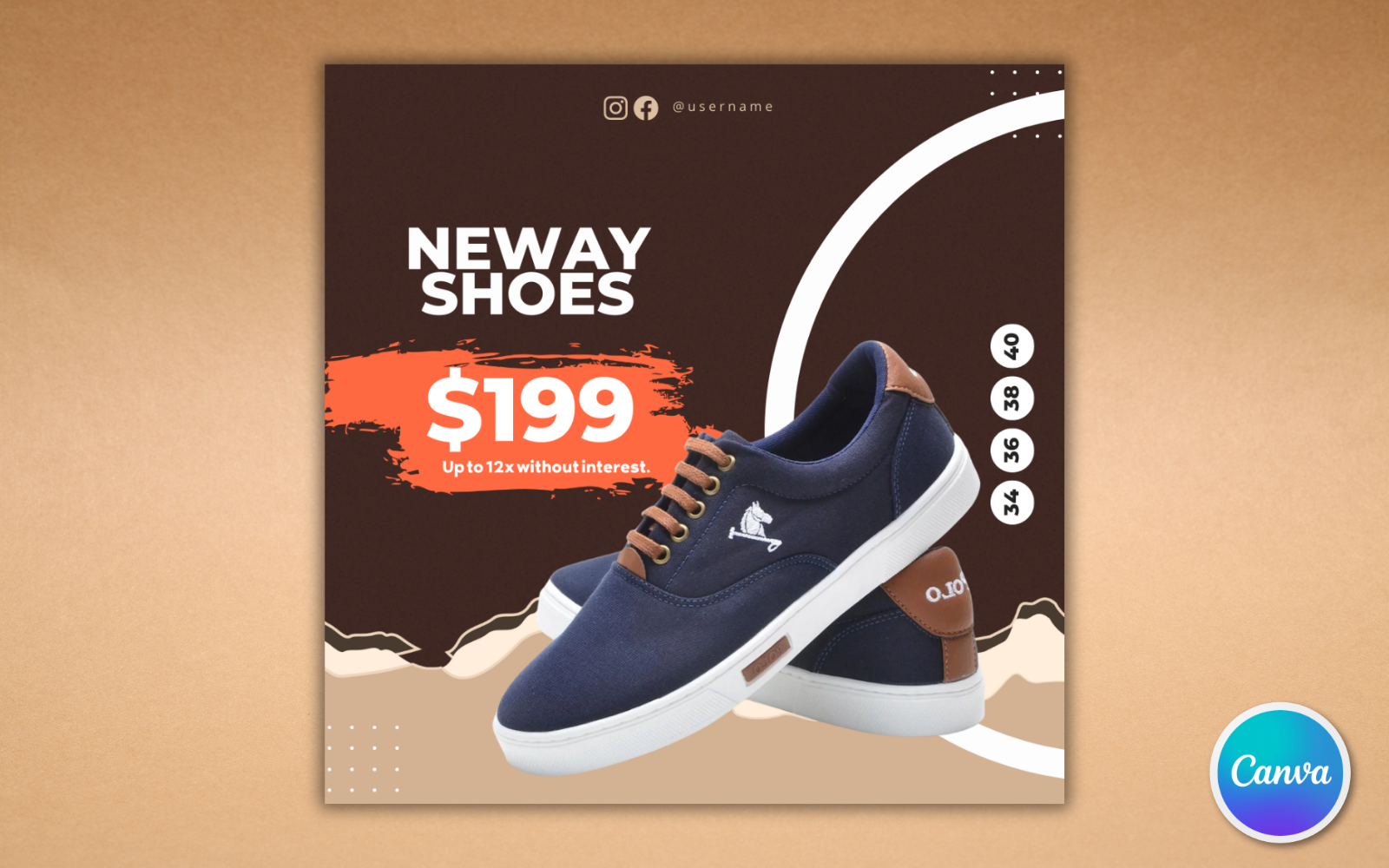 Shoe Sale Social Media Template 17 - Editable in Canva